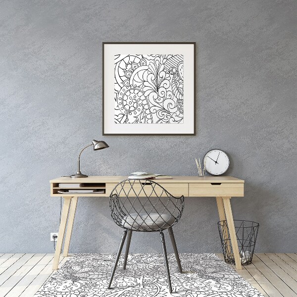 Office chair mat abstract pattern