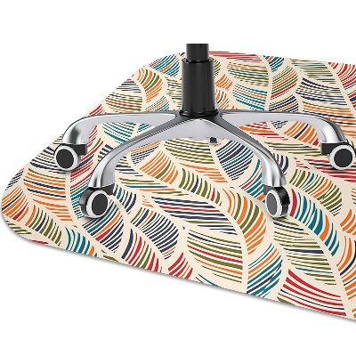 Desk chair mat colorful waves