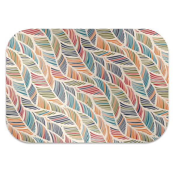 Desk chair mat colorful waves