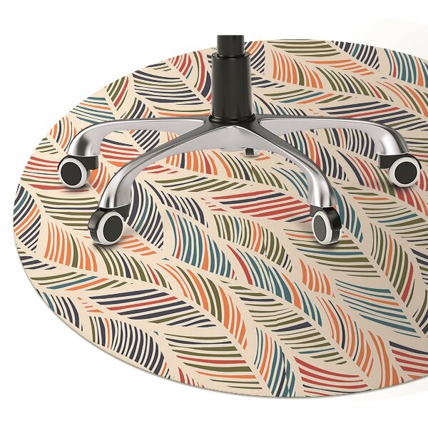 Desk chair mat colorful waves
