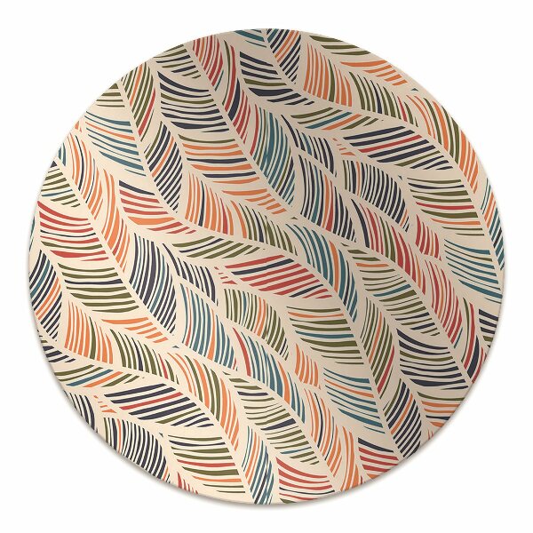 Desk chair mat colorful waves