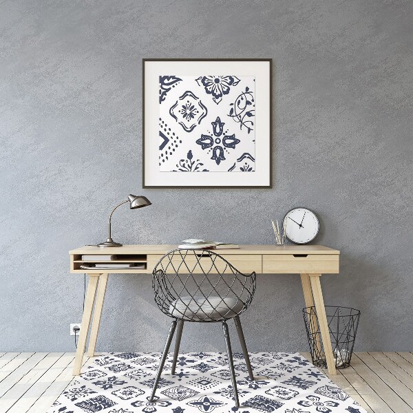 Office chair mat Moroccan pattern
