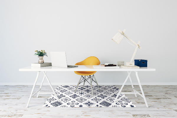 Office chair mat Moroccan pattern
