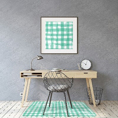 Desk chair mat green grille