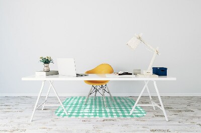 Desk chair mat green grille