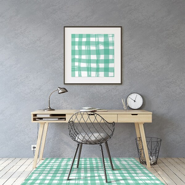 Desk chair mat green grille