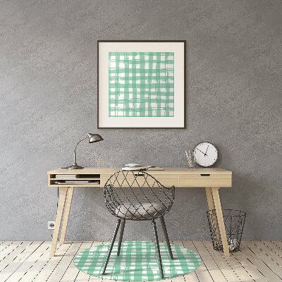 Desk chair mat green grille