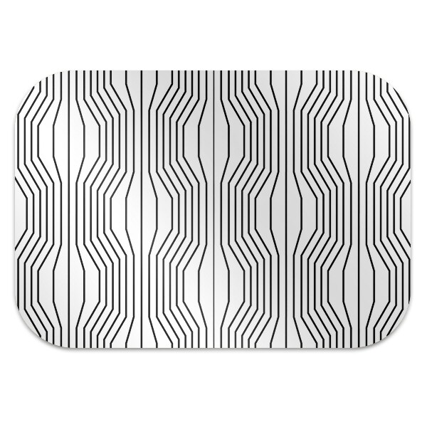Chair mat geometric illusion
