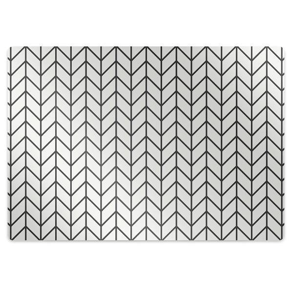 Office chair floor protector Herringbone pattern