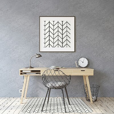 Office chair floor protector Herringbone pattern