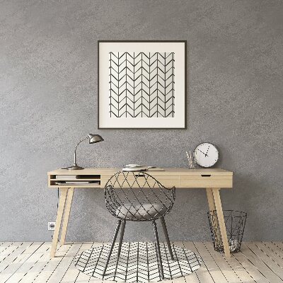 Office chair floor protector Herringbone pattern