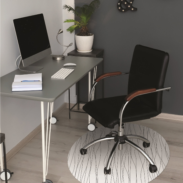 Chair mat floor panels protector chaotic lines