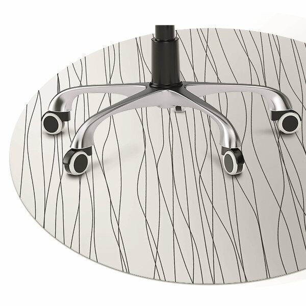 Chair mat floor panels protector chaotic lines