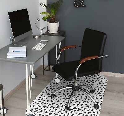 Office chair mat black triangles