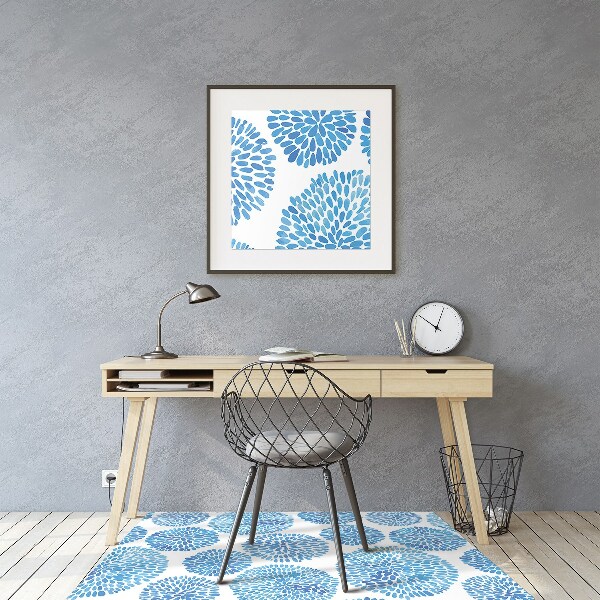 Desk chair mat Japanese pattern