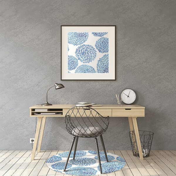 Desk chair mat Japanese pattern
