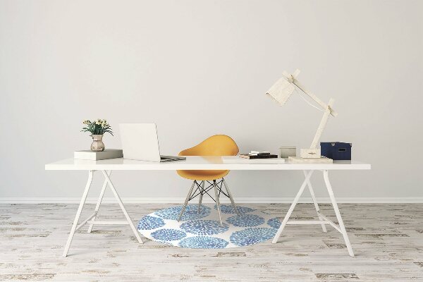 Desk chair mat Japanese pattern