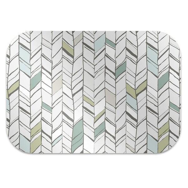 Office chair mat herringbone