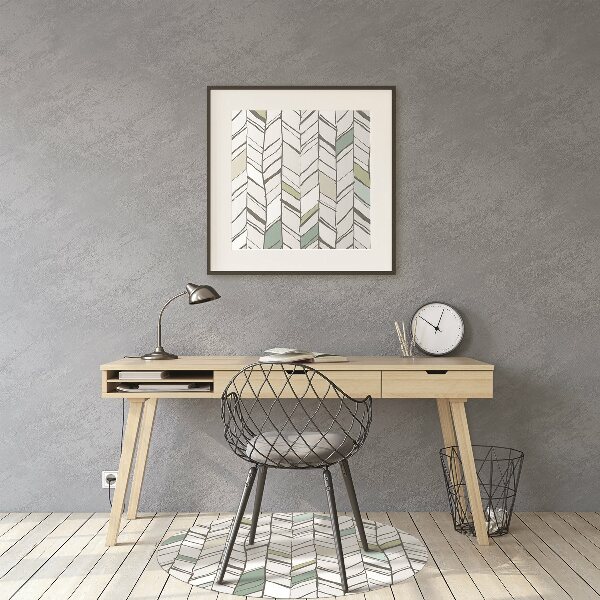 Office chair mat herringbone