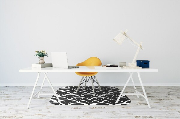Office chair mat oriental pattern