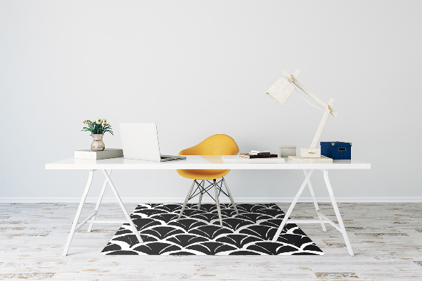 Office chair mat oriental pattern