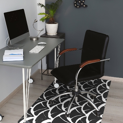 Office chair mat oriental pattern