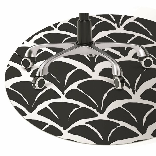 Office chair mat oriental pattern