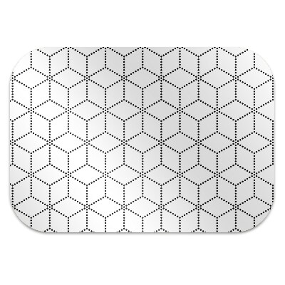 Computer chair mat gray cubes