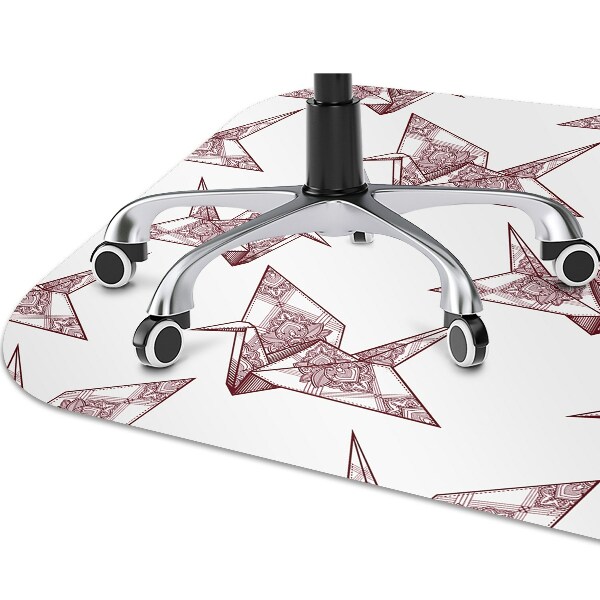 Desk chair mat origami birds