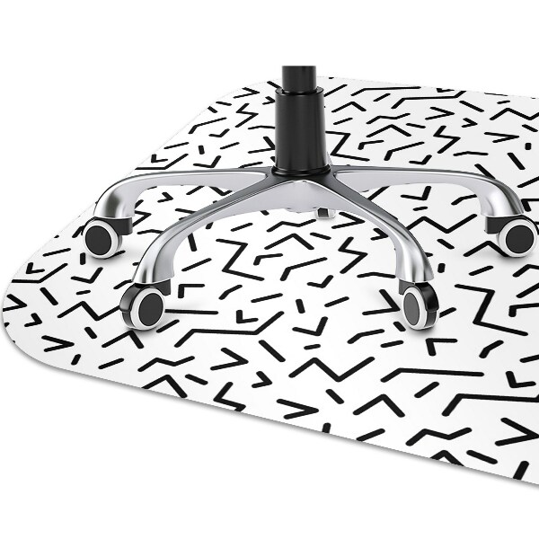 Office chair mat geometric pattern
