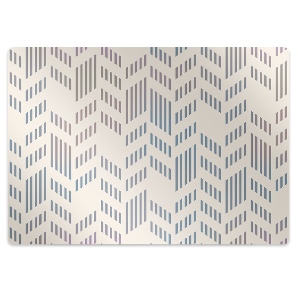 Computer chair mat geometric herringbone