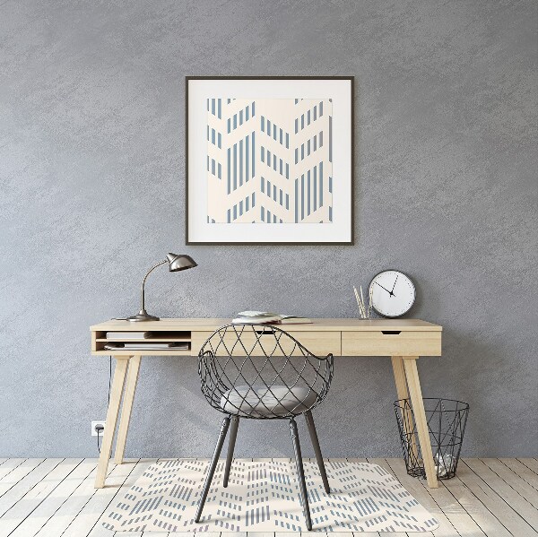 Computer chair mat geometric herringbone