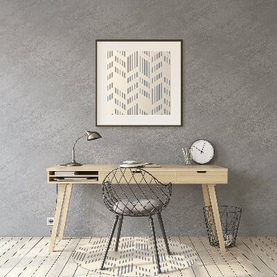 Computer chair mat geometric herringbone