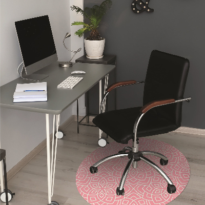 Desk chair mat floral pattern