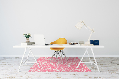 Desk chair mat floral pattern