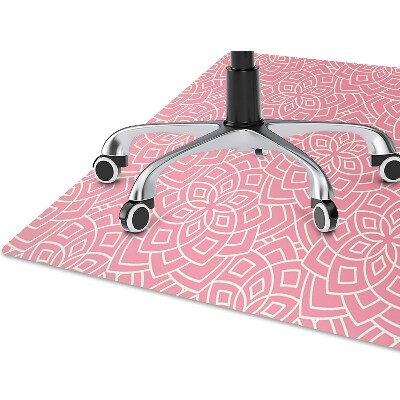 Desk chair mat floral pattern