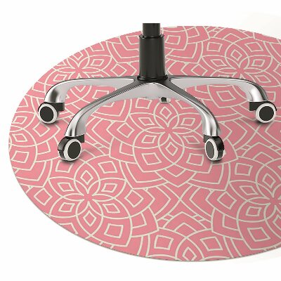 Desk chair mat floral pattern