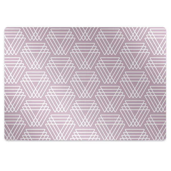 Office chair mat pink triangles