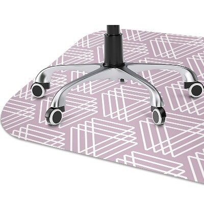 Office chair mat pink triangles