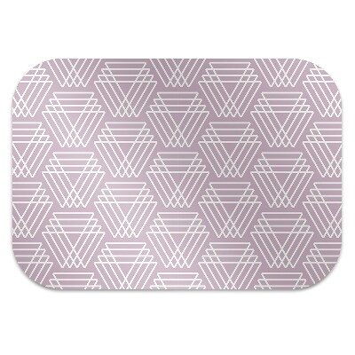 Office chair mat pink triangles