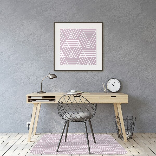 Office chair mat pink triangles