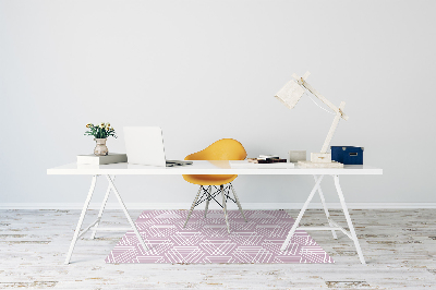 Office chair mat pink triangles