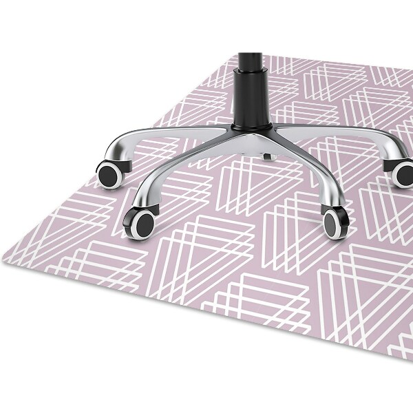 Office chair mat pink triangles