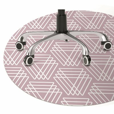 Office chair mat pink triangles