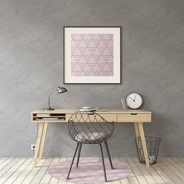 Office chair mat pink triangles