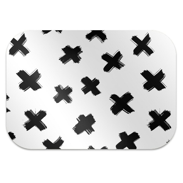 Desk chair floor protector X brush strokes