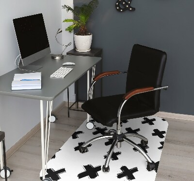 Desk chair floor protector X brush strokes
