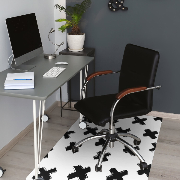 Desk chair floor protector X brush strokes