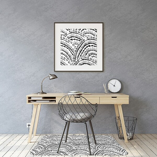 Office chair mat abstract pattern