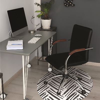 Office chair floor protector Herringbone pattern